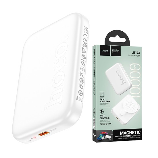Power Bank Magnético Hoco J117a Esteem PD20W 10000mAh Branco Power Bank Magnético Hoco J117a Esteem PD20W 10000mAh Branco
